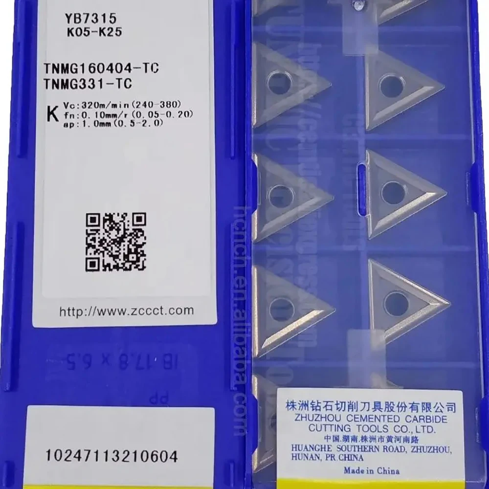 

TNMG 160404 ZCC TNMG331-TC Cutting Tool Turning Inserts For Cast iron TNMG160404-TC YB7315 YBD152C