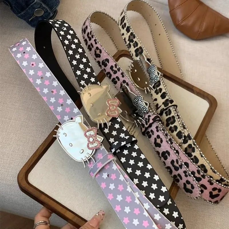 KT Belt Sexy Kawaii Europe and America Girl Belt Y2K Cowboy and Skirt Belt Fashion Women Accessories for Matching with Clothing