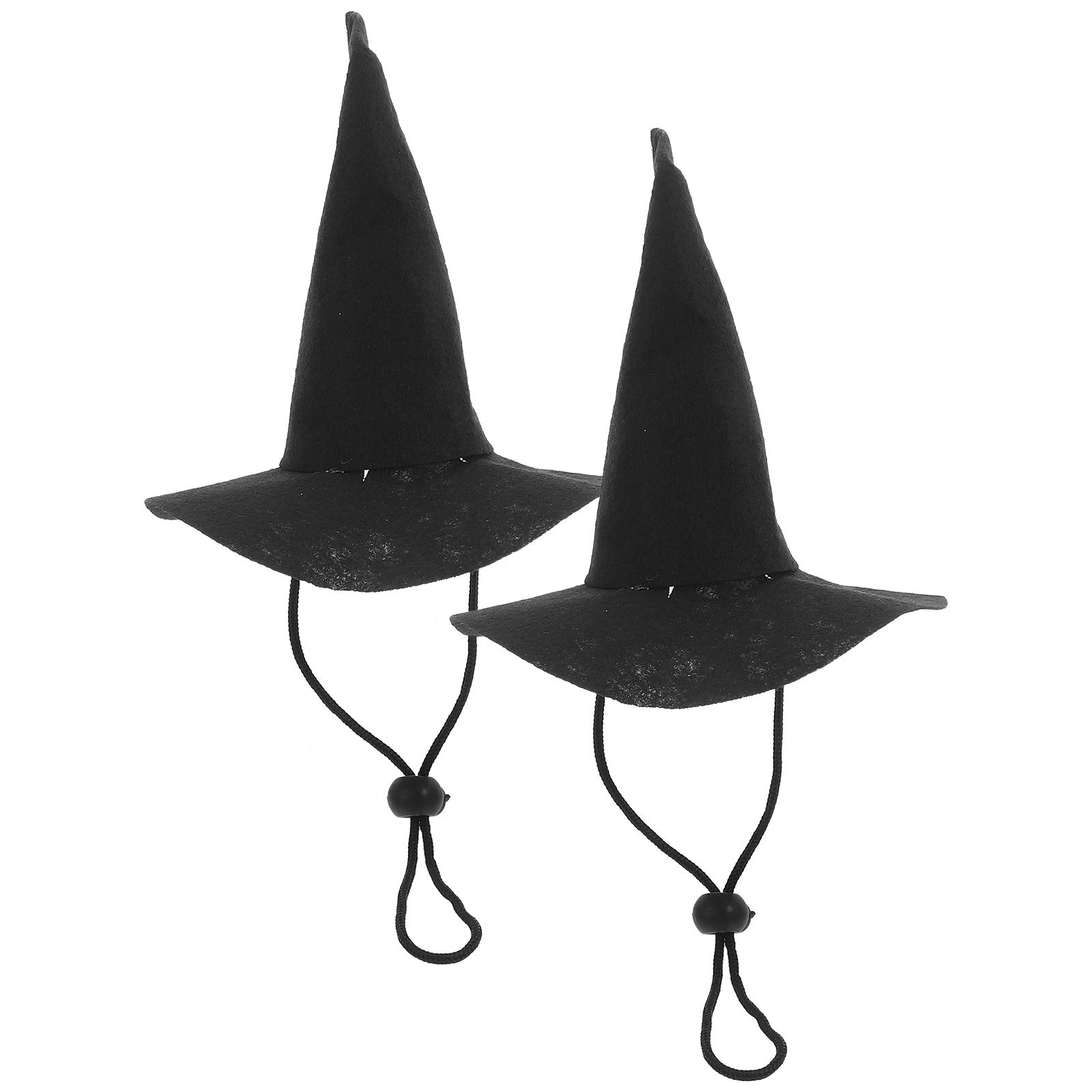 

2Pcs Witch Hat Adjustable Pet Halloween Hat Cat Dog Costume Party Decor Pet Headdress Costume Caps Dog Photography Props