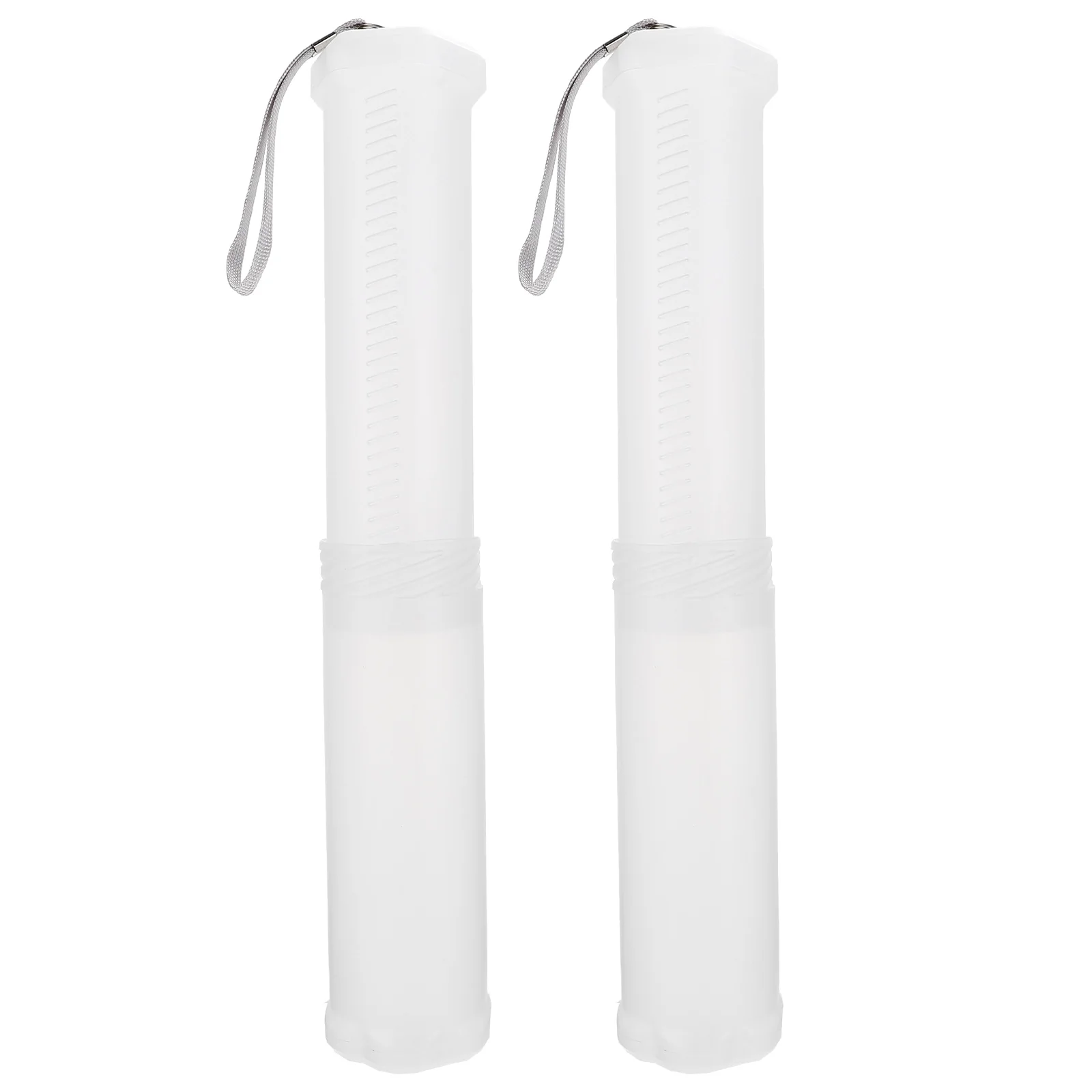 

2Pcs Telescopic Pen Holder Lightweight Portable Stationery Storage Box Pencil Case Transparent Plastic Container Students Desk
