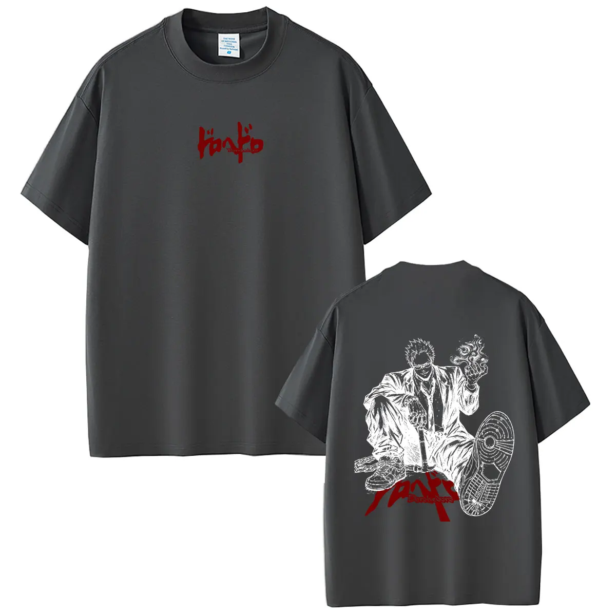 Anime Kengan Ashura Tokita Ohma T-Shirts für Männer, Lässige Hochwertige Weiche Baumwoll-T-Shirts für Männer und Frauen, Vintage Manga Oversized T-Shirt – Detail 4