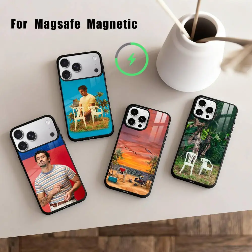 

B-Bad B-Bunnys D-DTMF Phone Case For iPhone17,16,15,14,13,12,11 Plus,For Magnetic Wireless Charge Cover