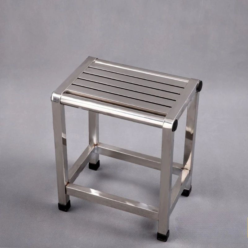 Portable Waterproof Rust-Proof Stainless Steel Bathroom Stool Hollow Breathable Outdoor Low Stool
