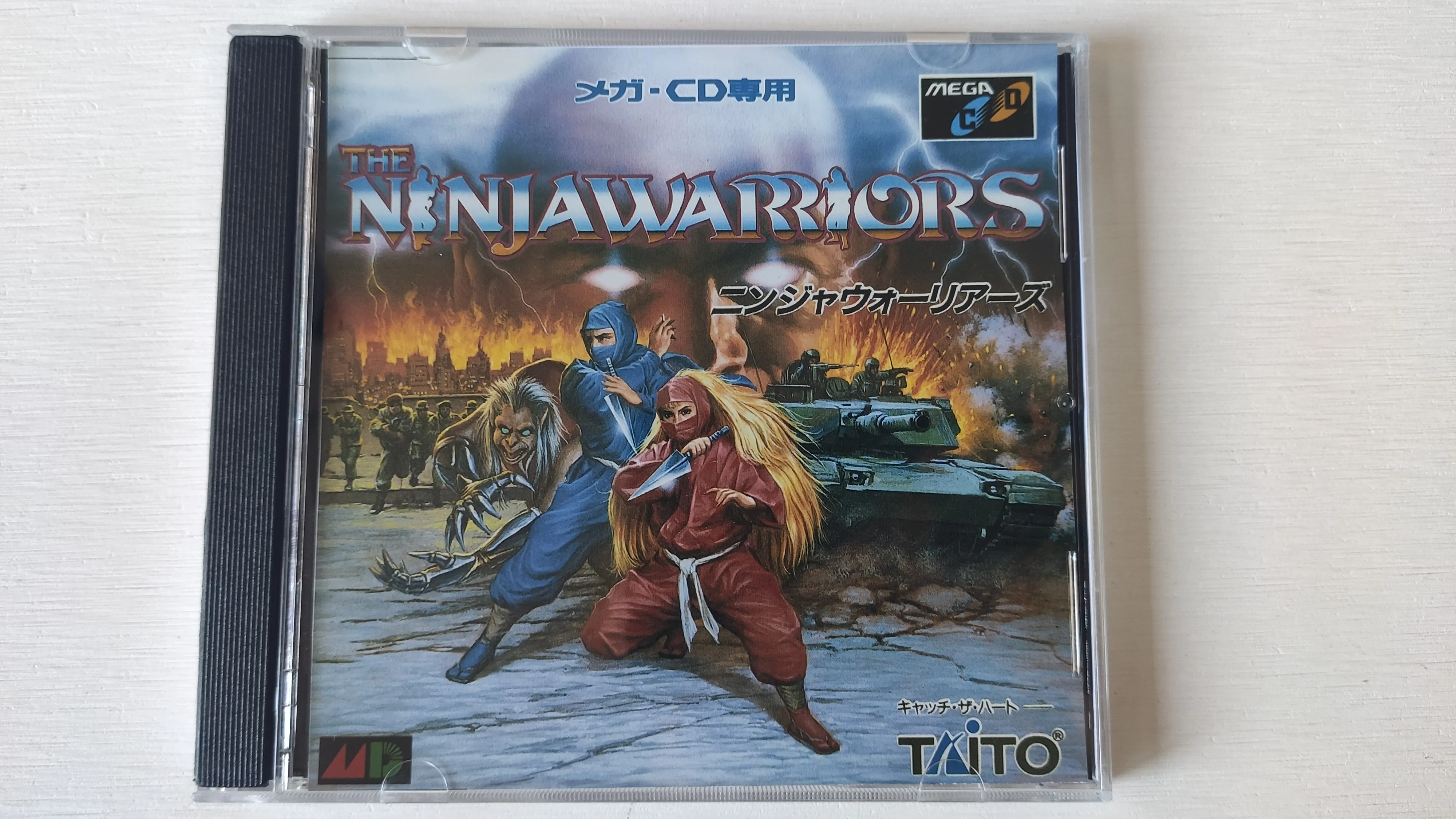 Mega CD Copy Disc Ninja Warriors Game Without Manual Unlock Console Megasega Retro Optical Driver Retro Video Game Machine Parts