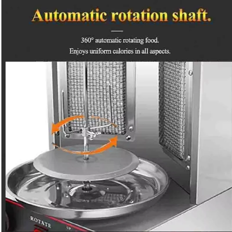 ماكينة شواء تركية عمودية اللاحم التلقائي الدوران الدوار دونر الفولاذ المقاوم للصدأ كباب صانع الدجاج ماكينة شواء الشاورما