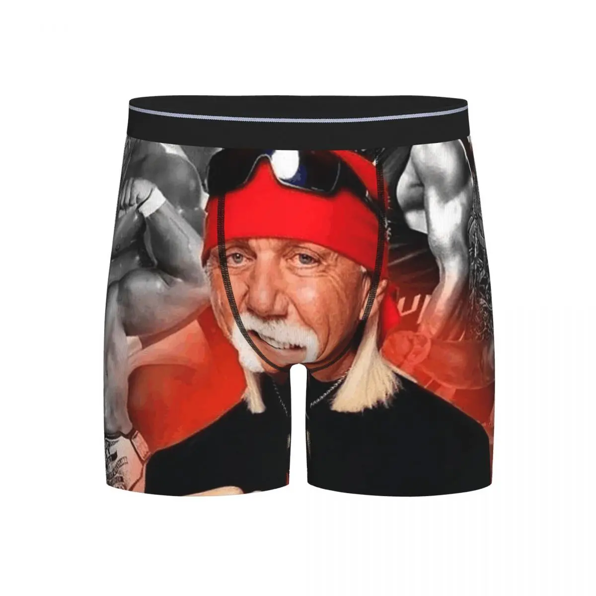 

Long Boxer Underpants Shorts Hulk Hogan Hulkamania Real American Ripped Panties Men's Breathable Underwear for Homme Man Gifts