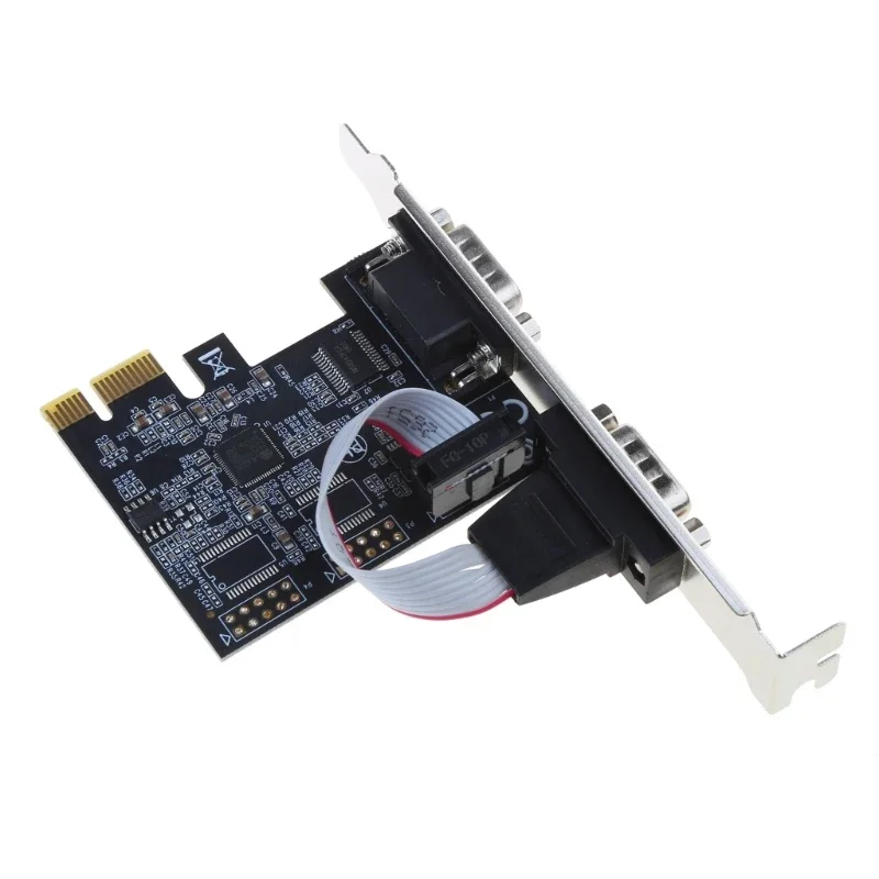 2 Port Low Profile RS232 PCI for Express Serial Card Adapter with 16550 UART Pcie RS232 PCI-E Serial Card 5