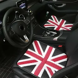 1pcs Union Jack PU Ice silk cushion Seat Cushion Covers Pad Car Styling For MINI Cooper JCW One R55 R56 R58 R59 R60 R61 F54 F55
