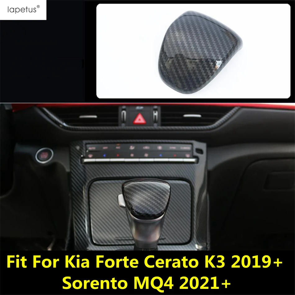 

Shift Gear Head Knob Handle Cover Trim For Kia Forte Cerato K3 2019 - 2023 / Sorento MQ4 2021 - 2023 Carbon Fiber Accessories