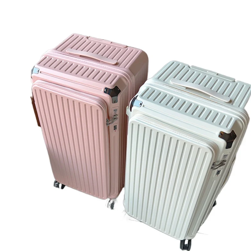 

Side open deep warehouse suitcase large capacity expandable new password trolley case