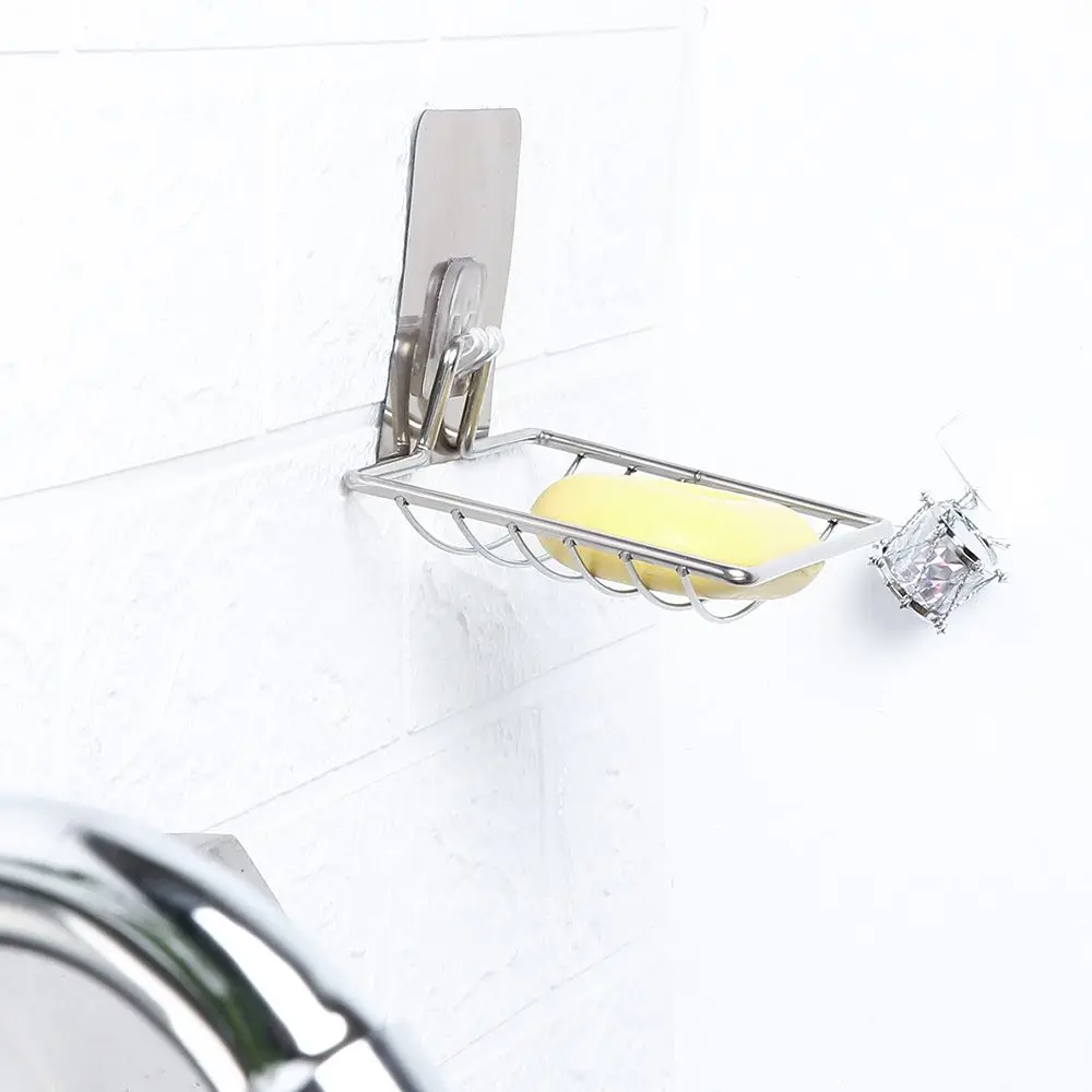 

Hanging Rack Kitchen Soap Dish Suction Cup Wall Basket Shower Tray Soap Holder Storage Rack Bathroom Accessories