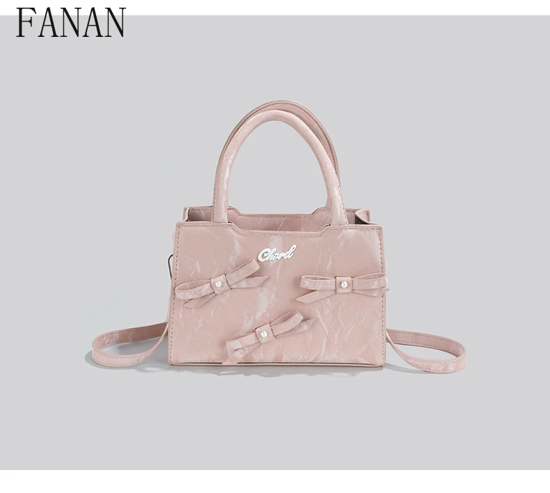 

Girls' Birthday Gift Bow Casual Handbag Niche Design Top-Handle Bags Women's Handbags 2025 New Ladies Crossbody Bag