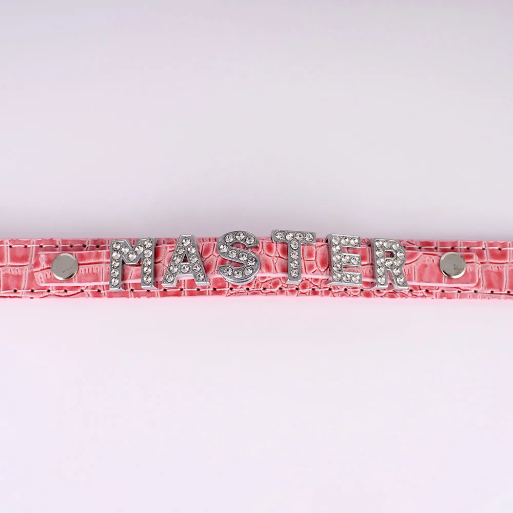 مخصص رسالة شهوة لتقوم بها بنفسك شخصية الشرير القوطية طوق قلادة Chocker DADDYS فتاة مجوهرات BDSM هدية المختنق بولي Leather الجلود تأثيري