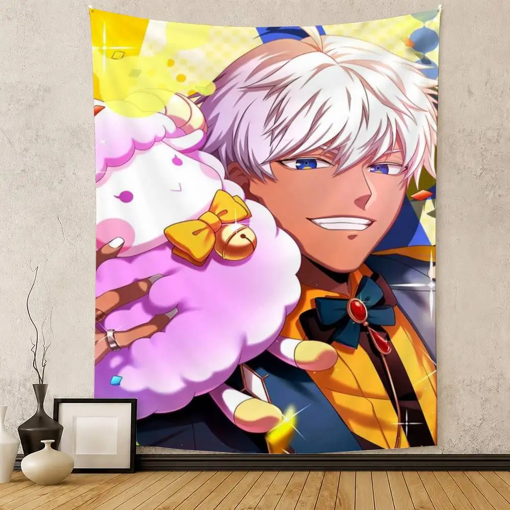 CUTE Game O-Obey Me Mammon Flag Digital Printing Banner for Garage Wall Out Door Decoration