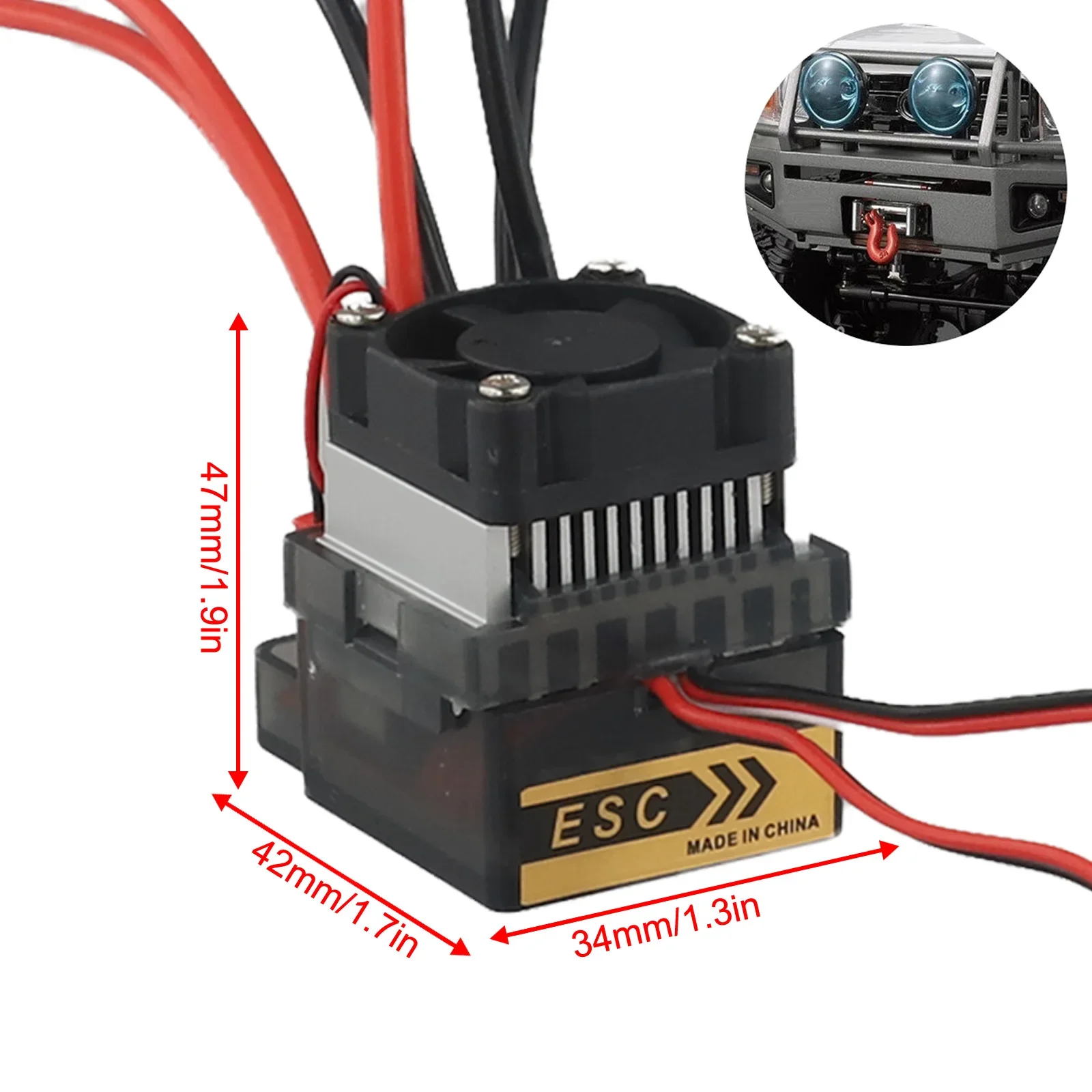 

320A ESC с вентилятором для радиоуправляемых моделей автомобилей и лодок, обратный ток 300А, улучшенное охлаждение, прямой ток 600А, для радиоуправляемых моделей лодок