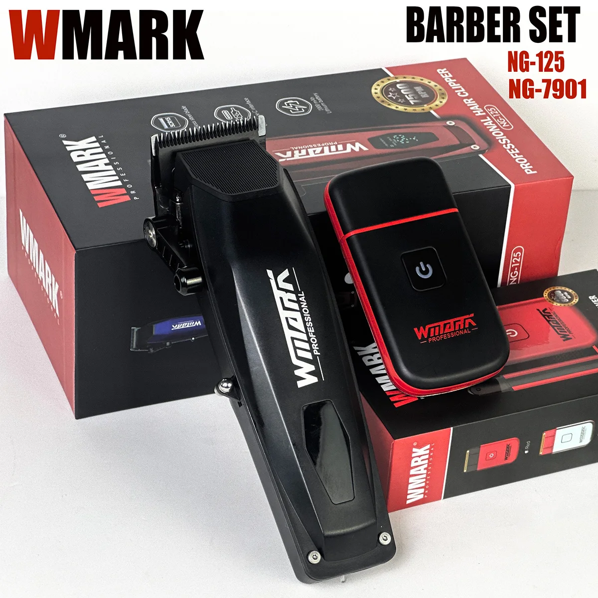 

WMARK профессиональная электрическая машинка для стрижки волос, набор 8800 об/мин, электробритва для салона, 7500 об/мин, парикмахерский триммер для мужчин 125 7901