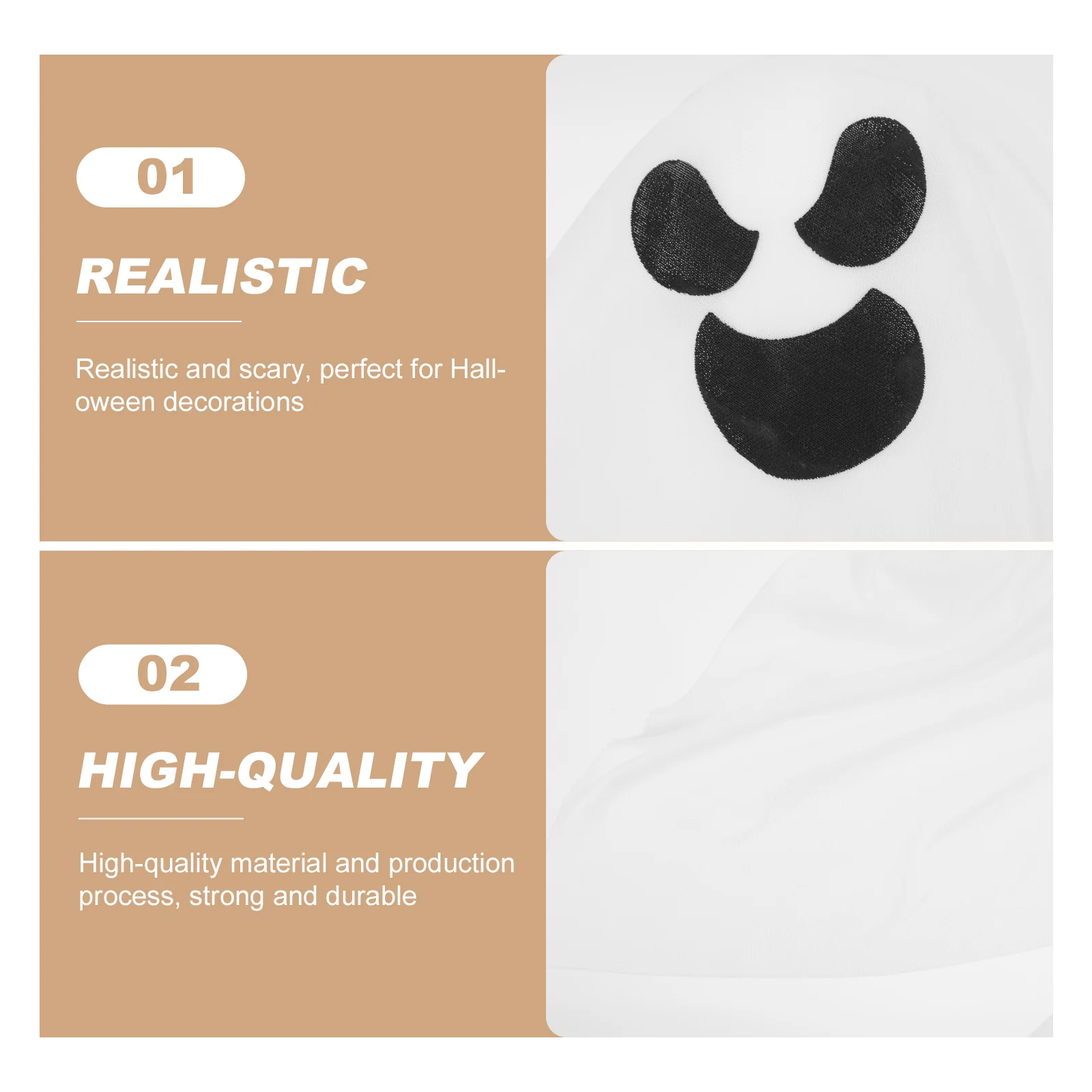 

3 Pcs Ghost Pendant Cute Statuet Halloween Outdoor Decoration Hanging Prop Party