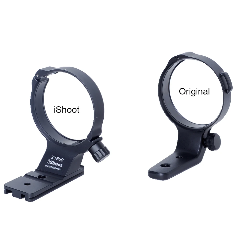 iShoot Lens Collar Tripod Mount Ring Support for Nikon Nikkor Z 180-600mm F5.6-6.3 VR w Arca-Swiss Quick Release Plate IS-Z1860