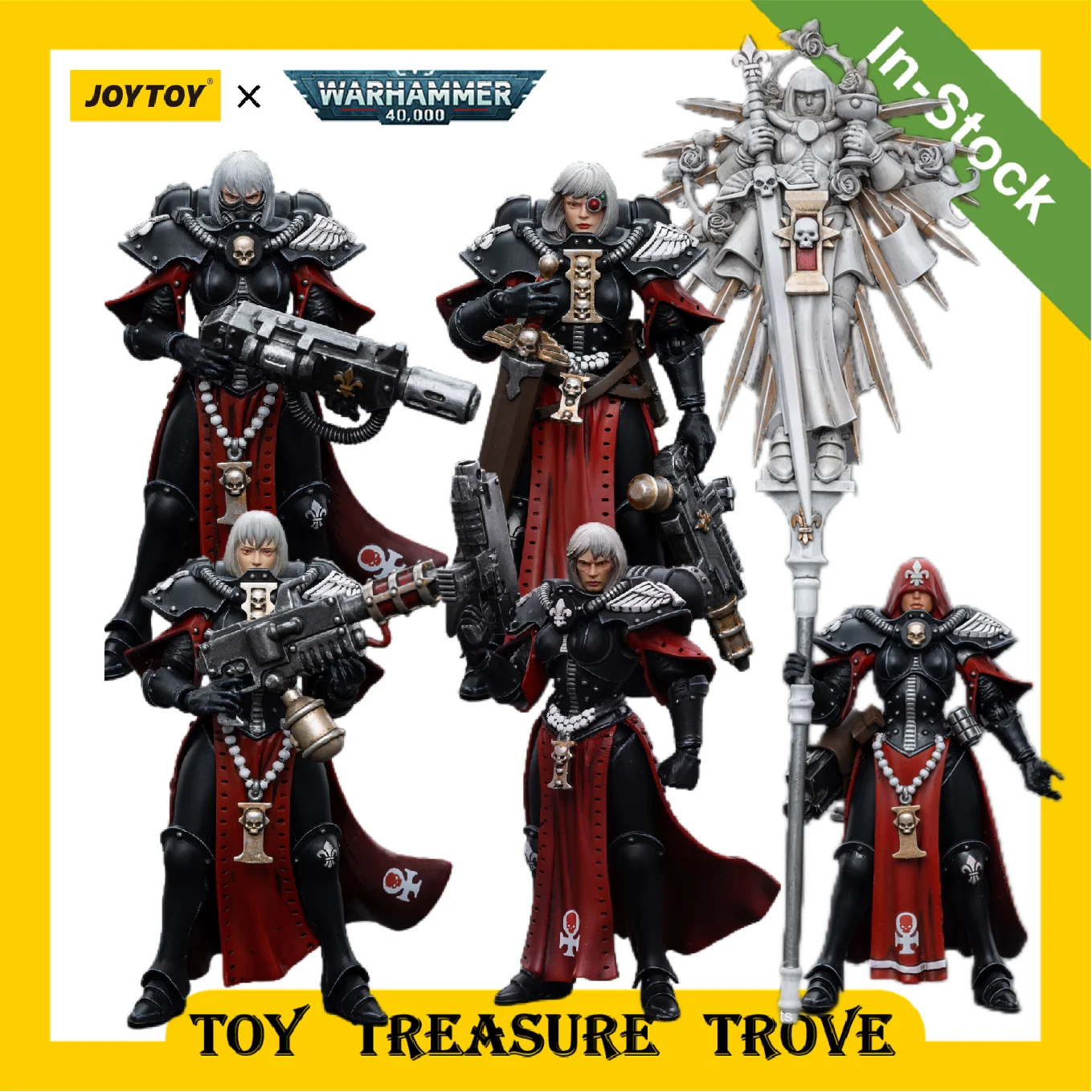 

[IN STOCK] JOYTOY Warhammer 40k 1/18 Action Figure Adepta Sororitas Battle Sister Corps 5PCS Toy