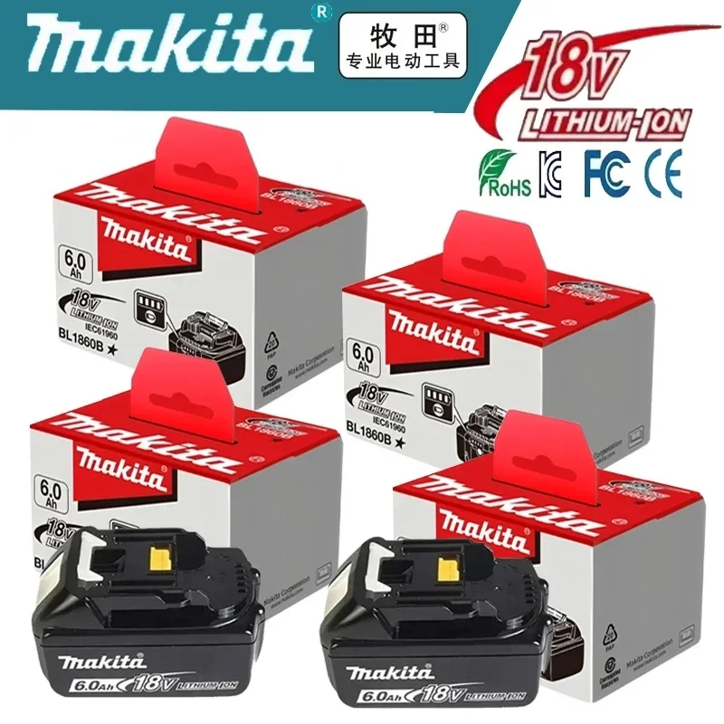 Batterie rechargeable Makita 18V 6,0Ah 100% originale, pour Makita BL1840B BL1850 BL1850B, adaptée au DTW700