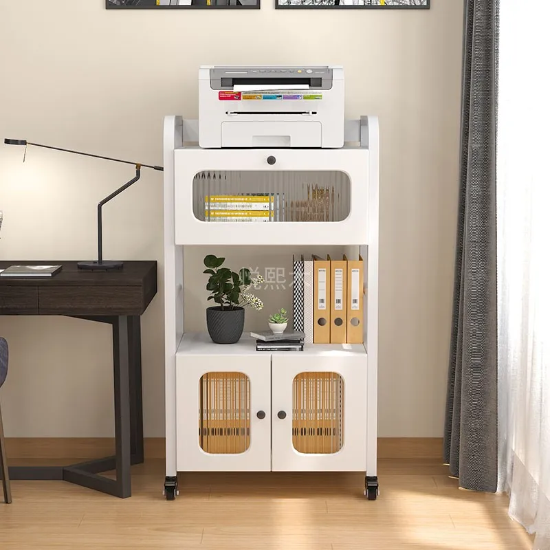 Printer shelf, simple home office table, mobile floor, multi-layer storage rack, finishing shelves