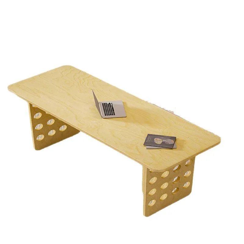 Wabi Sand Wind Desk Workbench Birch Ocean Board Bookshelf Integrated Living Room Home Computer Study