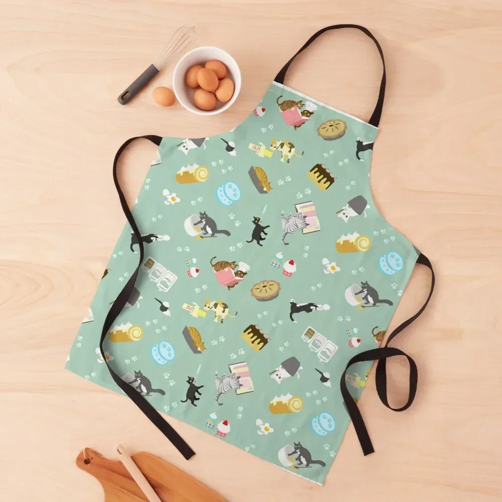 

Cats Baking Cakes and other Sweets Apron Women Kitchen restaurant accessories Kitchen Things Apron