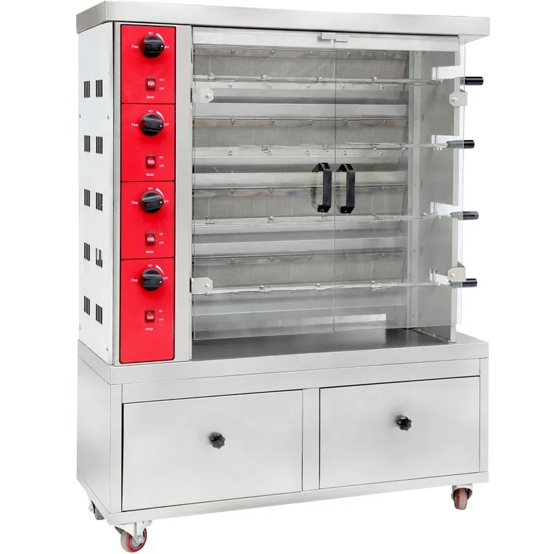 Roast Chicken Maker Baked Duck Cooking Chicken On The Grill Automatic Rotating Domestic Commercial Chicken Rotisserie For Sale