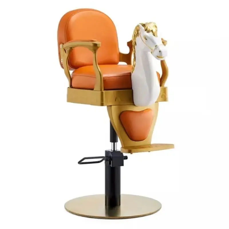 

The new children's haircut chair cartoon Trojan horse seat can be lifted and lowered
