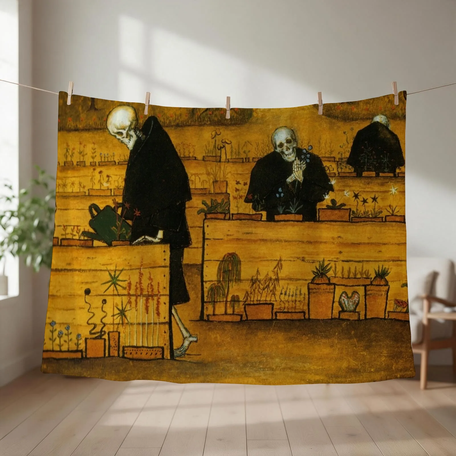 Garden of Death Throw Blanket couch cozy soft plush fuzzy picnic outdoor blanket