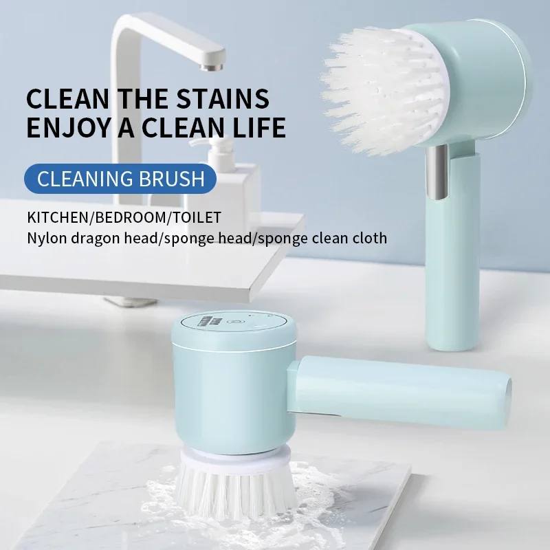 Wireless Handheld Electric dishwasher Kitchen Rechargeable Electric Cleaning Brush Bathroom Tile Professional cleaning Machine image 5