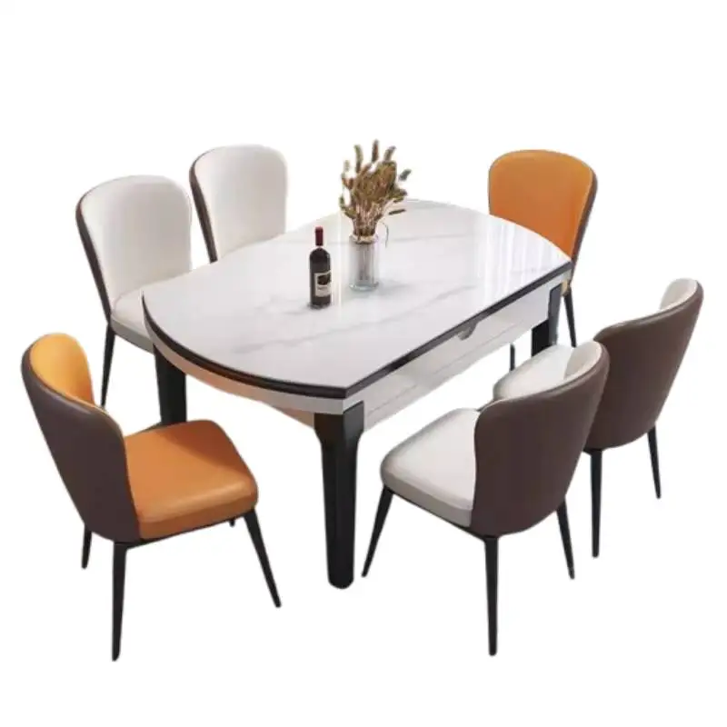 Decoration White Dining Tables Design Extendables Center Round Dining Tables Marble Modern Luxury Mesas De Comedor Furniture