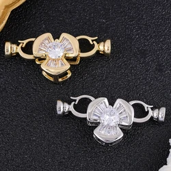 Juya 18K Gold Silver Plated Connector Fasteners Lock Closure Clasps Accessories For DIY Women Needlework Beads Jewelry Making