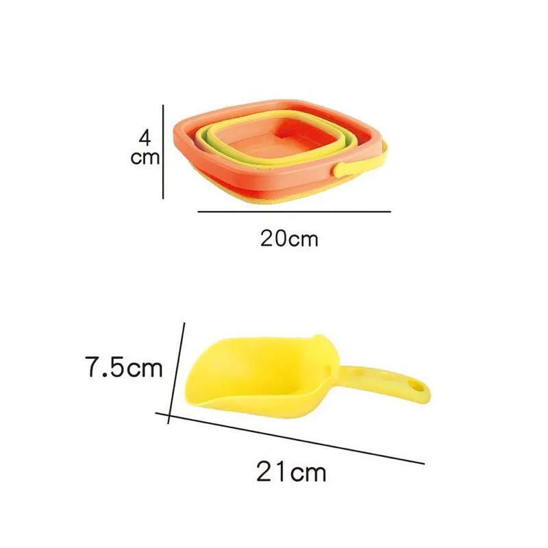 Outdoor Portable Beach Bucket Sand Shovel Toy Baby Mini Digging Sand Tool Retractable Children Bucket Sandbox Toys Kids Gifts