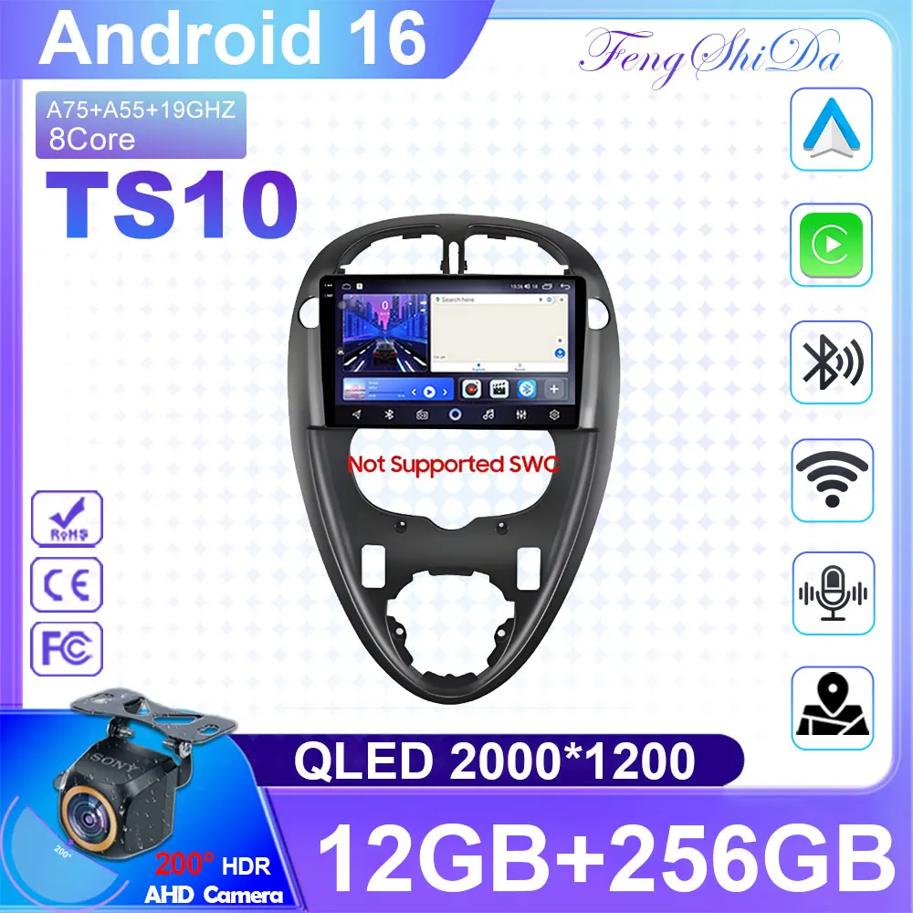 Android 16 For Citroen Xsara Picasso 1999-2010 2K Carplay Car Radio Multimedia Player Screen GPS Navigation Auto Video  No 2din