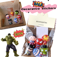 Hulk Spiderman Iron Man cartoon creative periphery three-dimensional non-marking water cup stickers and tram decoration stickers