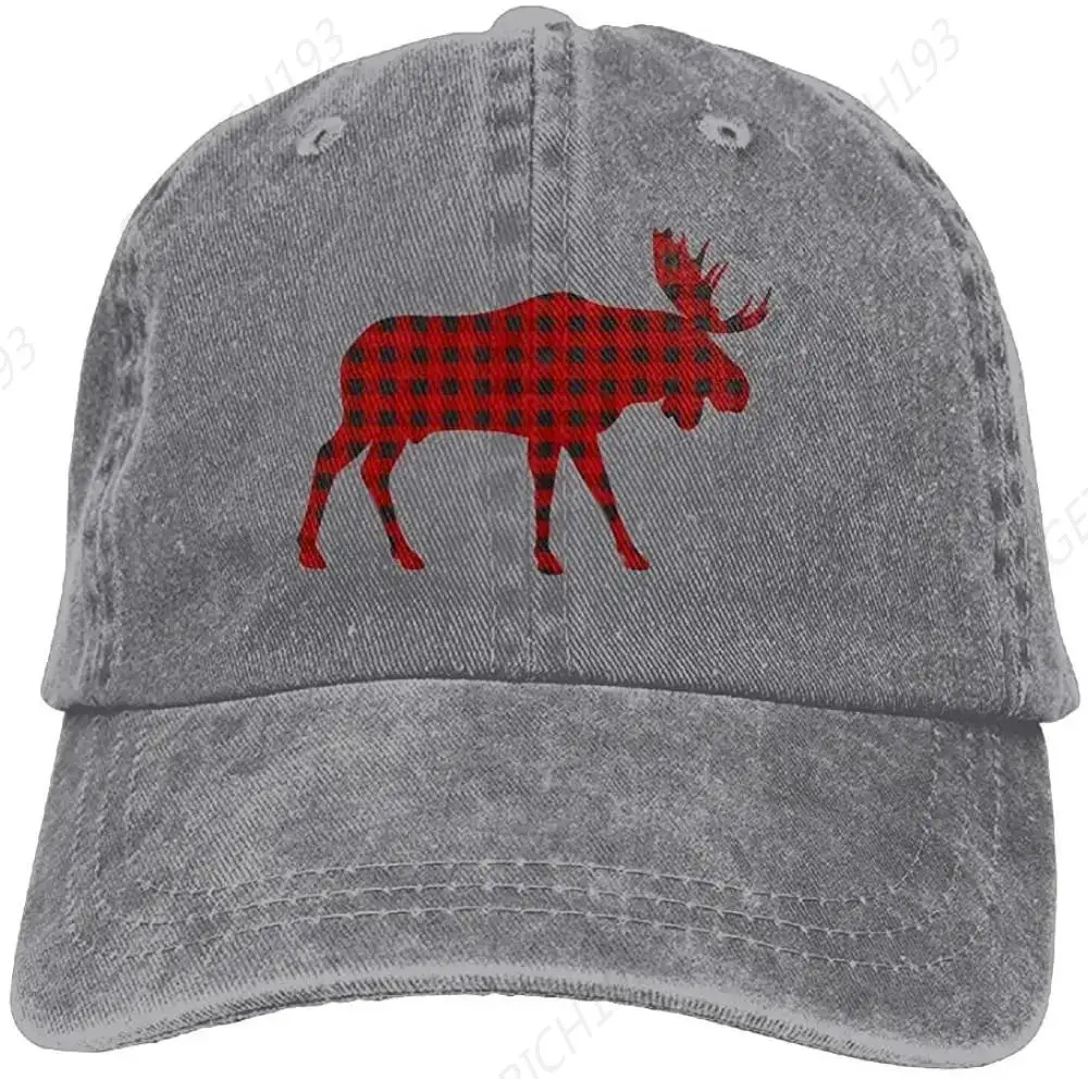 

Buffalo Plaid Moose Lumberjack Unisex Adult Baseball Hat Sports Outdoor Cowboy Cap For Men And Women Snapback