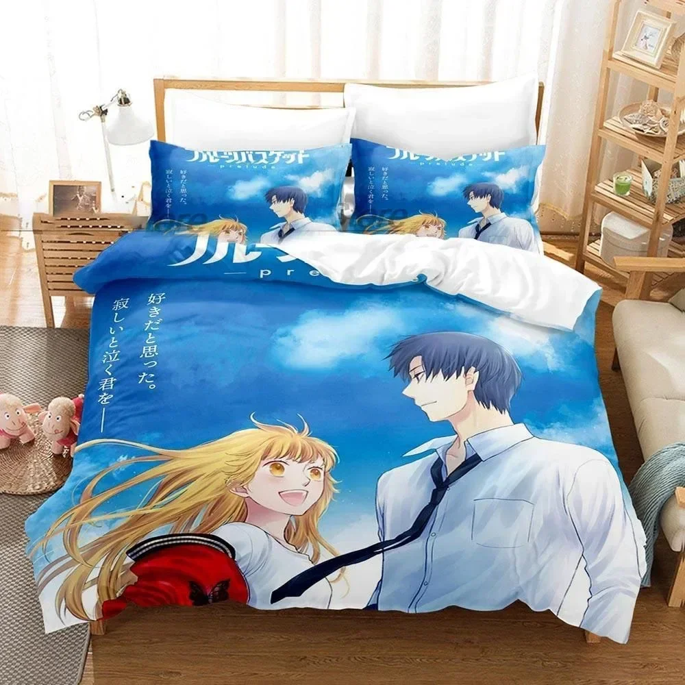Anime Fruits Basket Comfortable Duvet Quilt Cover Pillowcase Bedding Set Children Bedroom Decoration Home Textile