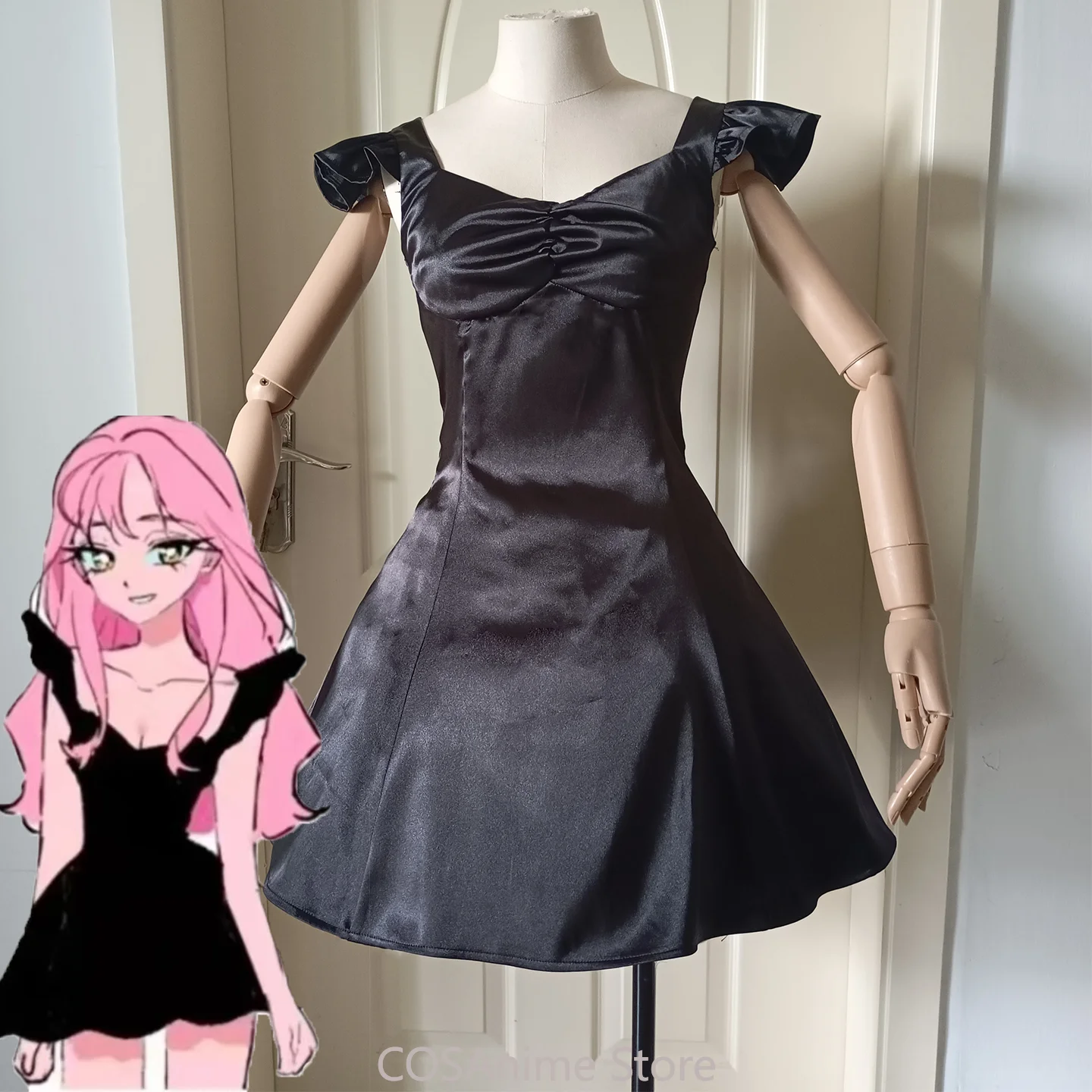 

Костюм для косплея Alien Stage Mizi, аниме, черное платье, костюмы на Хэллоуин для женщин и мужчин, полное платье, праздничная одежда