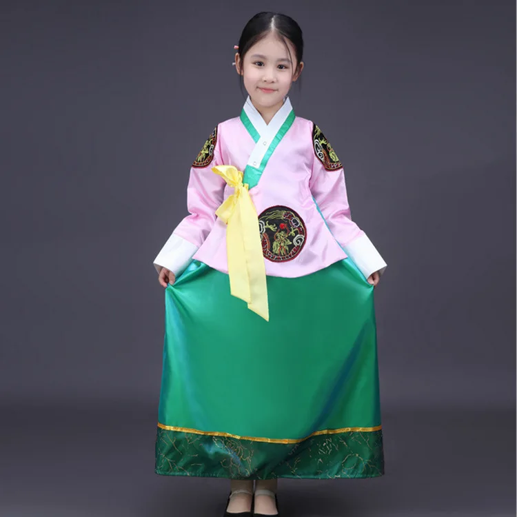 Hanbok Girl Korean Dance Costume Ethnic Minority Performance Costume Girl Hanbok National Costume Traditional Court Clothes