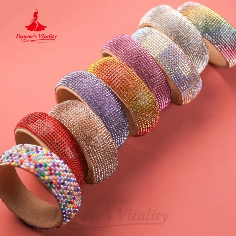 

Belly Dancing Performance Bracelet for Women's Premium Full Diamond Bracelets Girls' Oriental Dance Competition Accessories