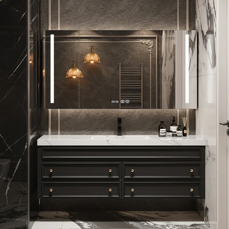 

Luxury Organizer Vanity Bathroom Cabinet Sets Mirror Display Storage Cabinet Drawers Toilet Armoir Salle De Bain Home Furniture
