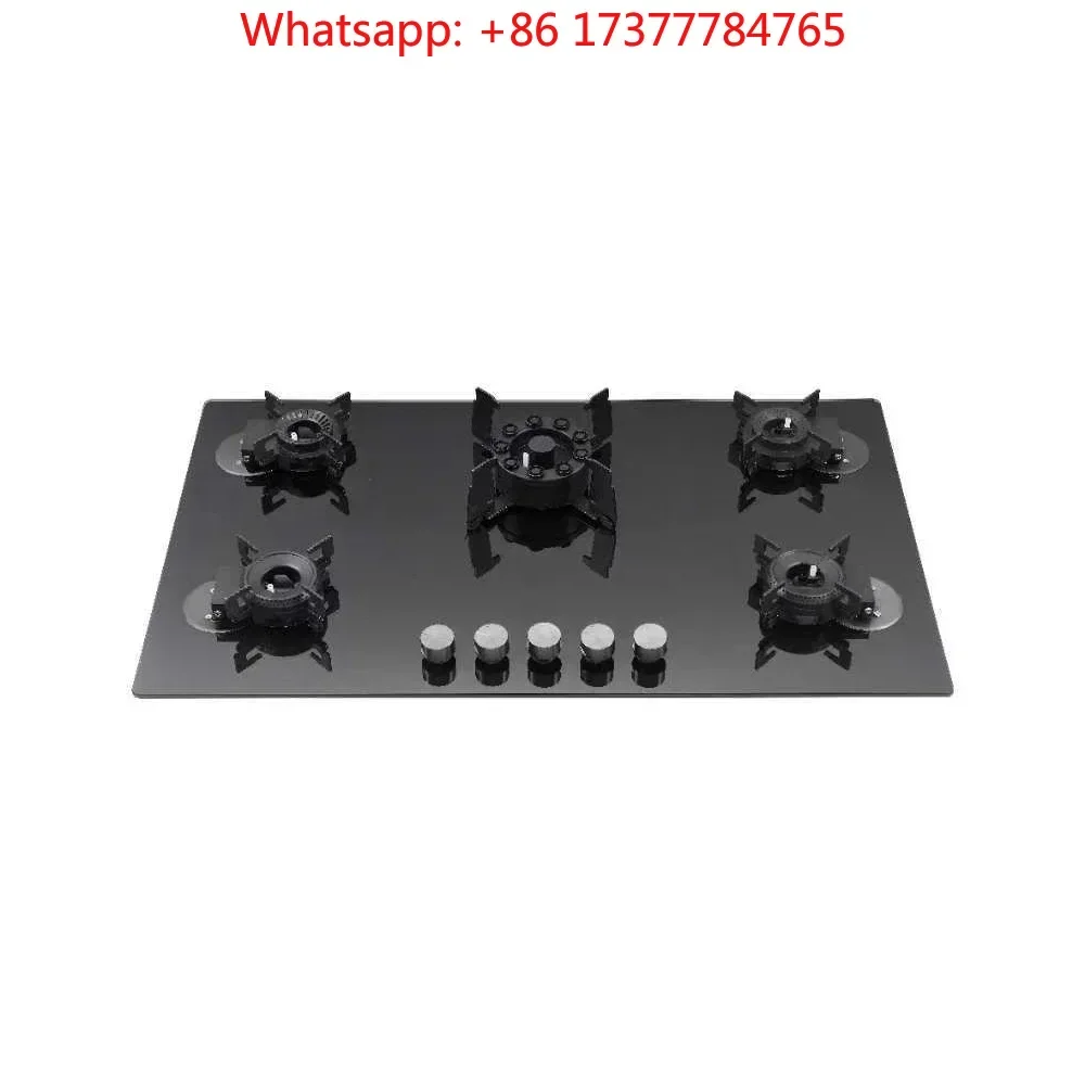 Hot Sale 5 Burner Black Smart  Stove Class a Energy Efficient Built-In for Kitchen/  Use nstallation