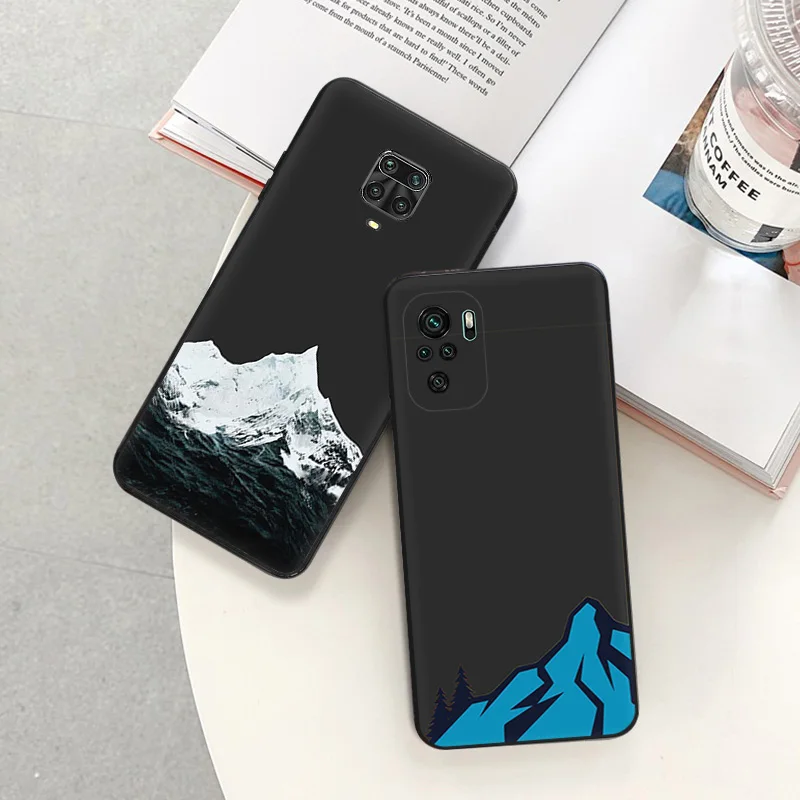 Anti-Drop Phone Case for Redmi A3 13 9 9A 9I 9C 9T 10A 10C 10T Note 10 9s 8 8t 7 Pro 10s Snow Mountain Volcano dune Soft Cover