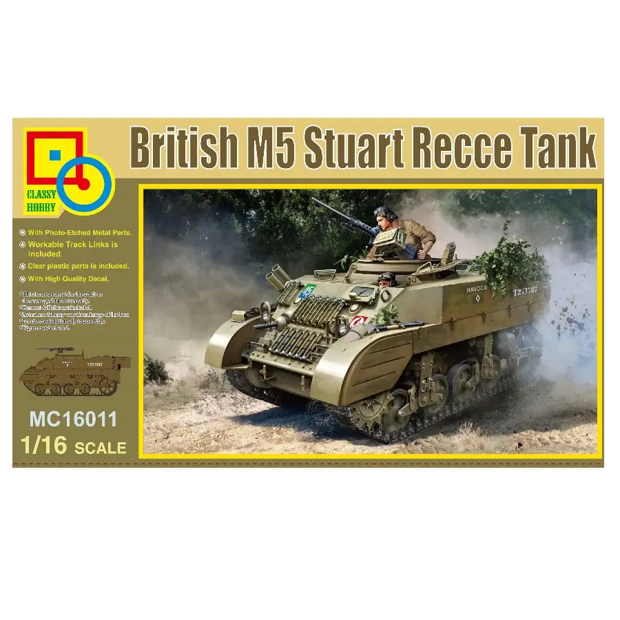 Classy Hobby MC16011 1/16 British M5 Stuart Recce Tank Assembly Model Kit