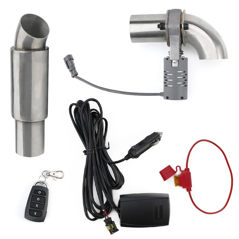 

Car Universal 63Mm Exhaust Valve Muffler Cutout Kit Wireless Remote Control Valve System Cutout Pipe Valve Kit