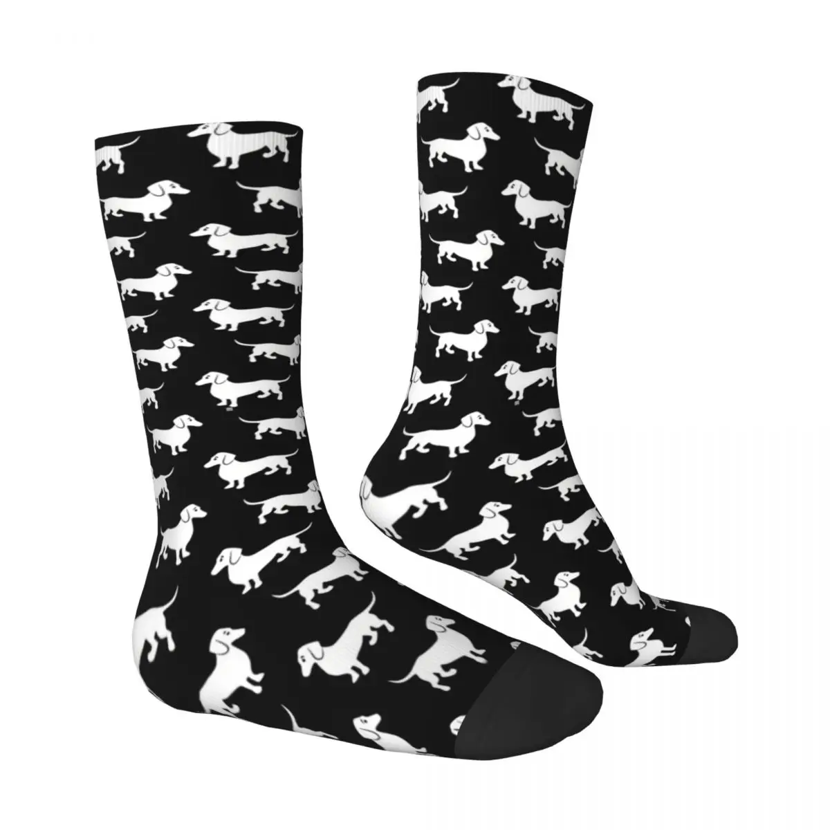 Black Dachshund Dog Socks Male Mens Women Winter Stockings Harajuku