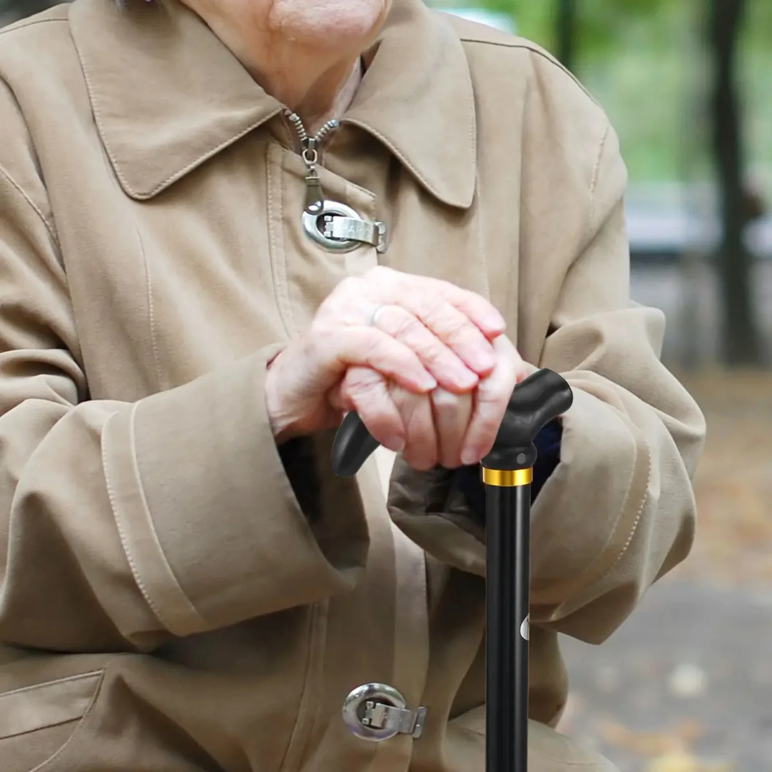 Elder Collapsible Telescopic Walking Cane Stick Trusty Sticks