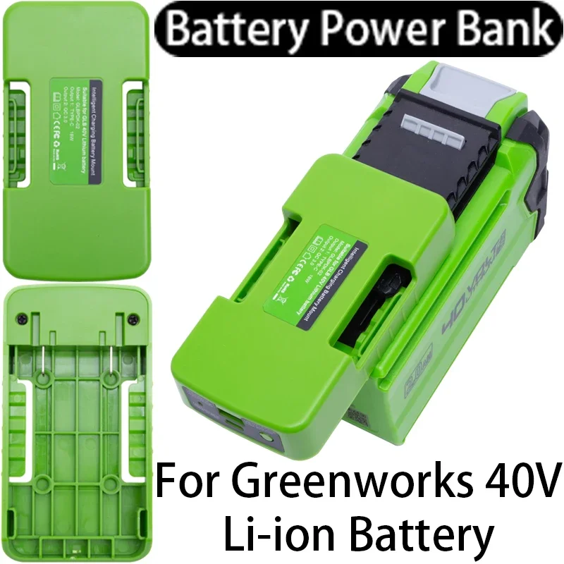 

Battery Power Bank for Greenworks 40V Li-ion Battery Mobile Phone Fast Charge Power Bank Power Tool Accessories