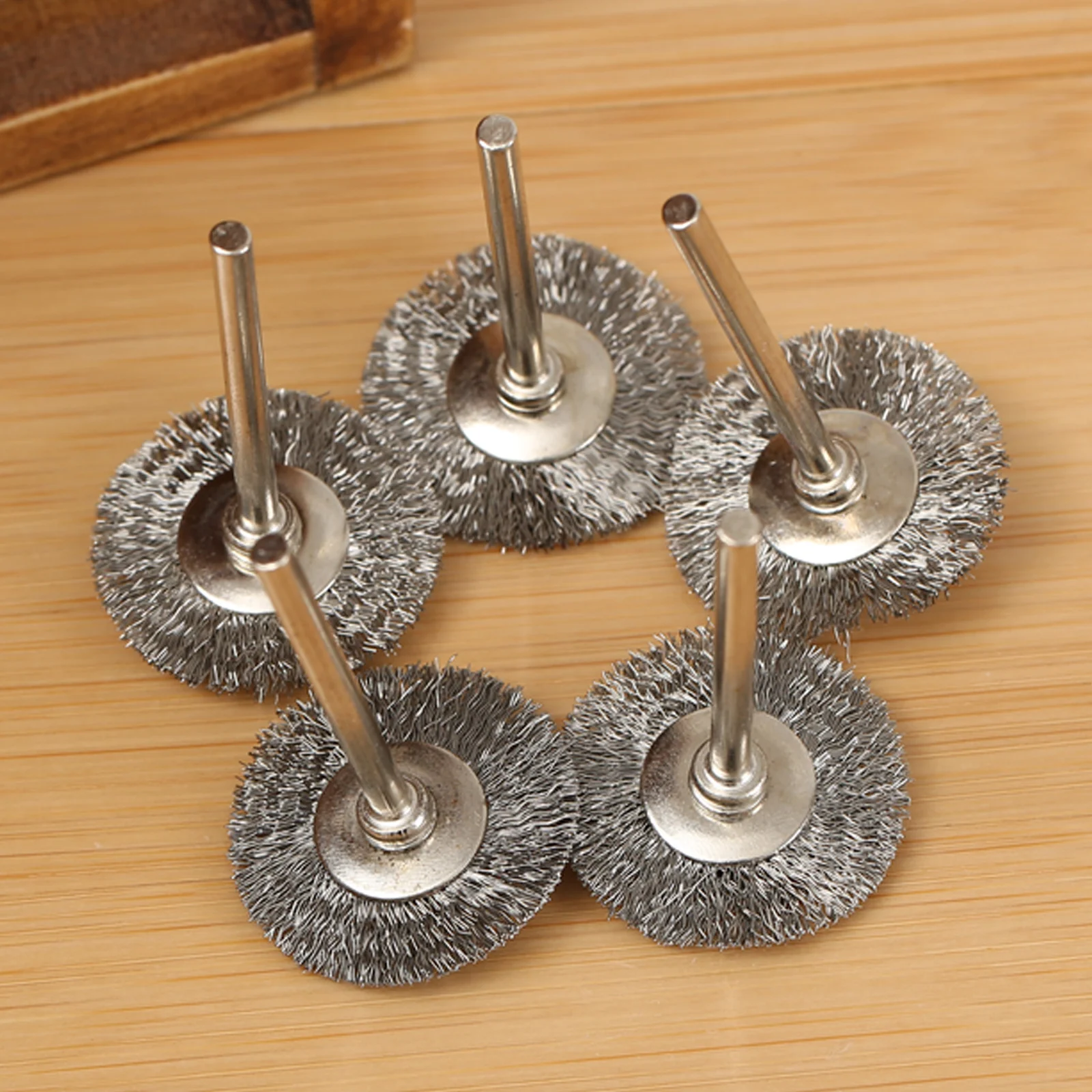 5Pcs Stainless Steel 25mm Wire Wheel Brushes Set for Mini Drill Grinder Rotary Tools Polishing Dremel Brush Dremel Accessories